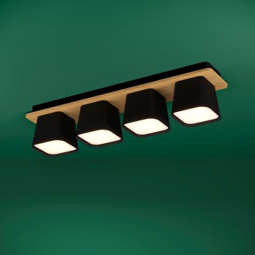 Eglo - Ceiling light 4xE27/40W/230V black/brown