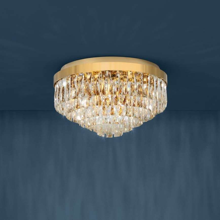 Eglo - Ceiling light 8xE14/40W/230V golden