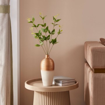 Eglo - Ceramic vase 28x15 cm white/gold