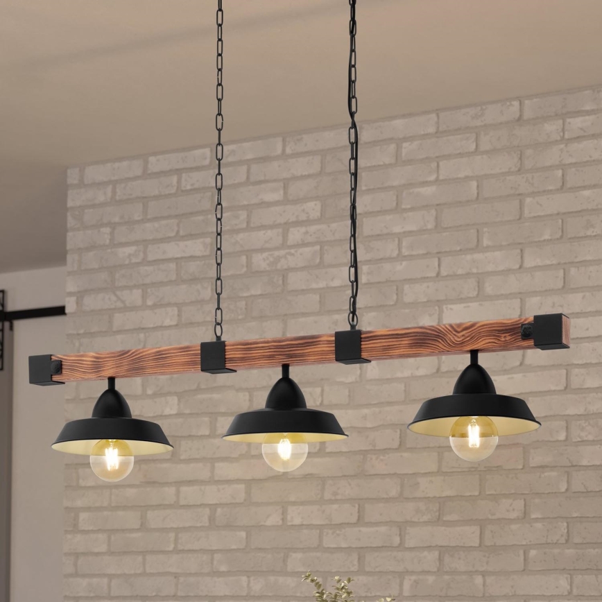 Eglo - Chain-hung chandelier, 3 x E27 sockets, 60 W each, 230 V