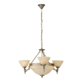 EGLO - Chandelier 6xE14/60W/230V alabaster glass