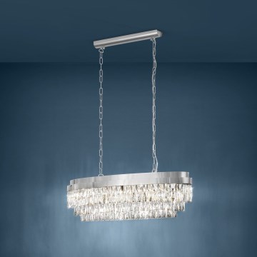 Eglo - Chandelier on a chain 10xE14/40W/230V shiny chrome