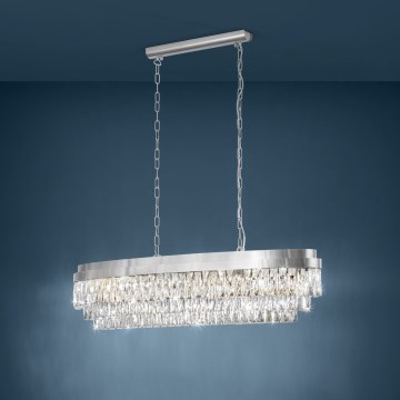 Eglo - Chandelier on a chain 13xE14/40W/230V shiny chrome