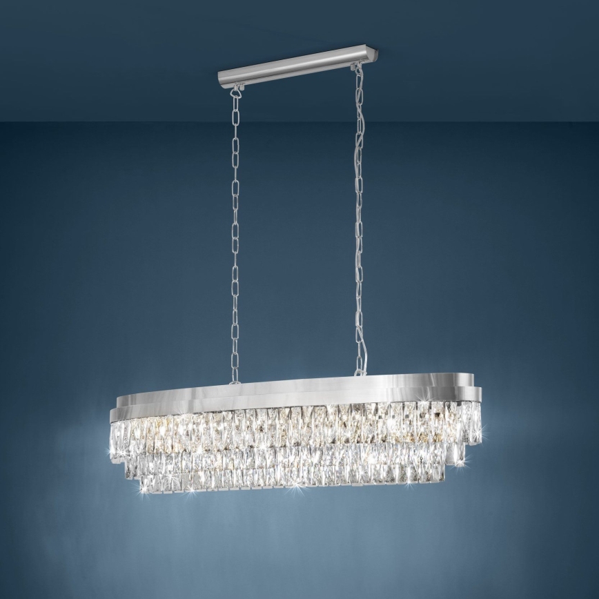 Eglo - Chandelier on a chain 13xE14/40W/230V shiny chrome
