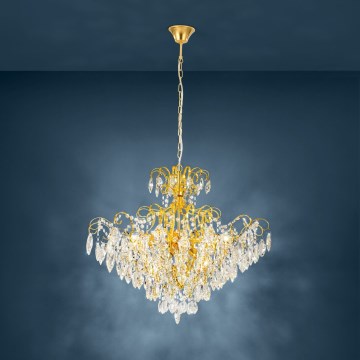 Eglo - Chandelier on a chain 9xE14/25W/230V golden