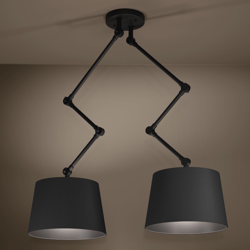 Eglo - Chandelier on a pole 2xE27/40W/230V black