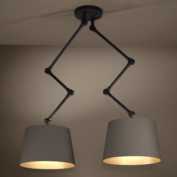 Eglo - Chandelier on a pole 2xE27/40W/230V brown