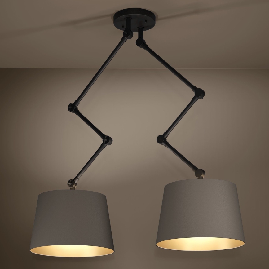 Eglo - Chandelier on a pole 2xE27/40W/230V brown