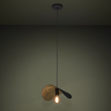 Eglo - Chandelier on a string 1xE27/40W/230V 41 cm black/gold