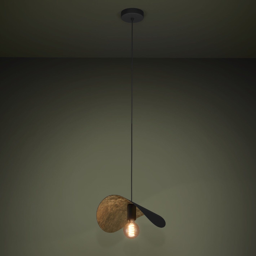 Eglo - Chandelier on a string 1xE27/40W/230V 41 cm black/gold
