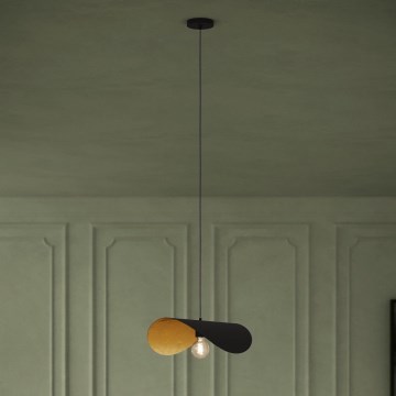 Eglo - Chandelier on a string 1xE27/40W/230V 53 cm black/gold