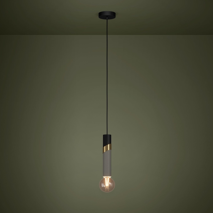 Eglo - Chandelier on a string 1xE27/40W/230V black/gold