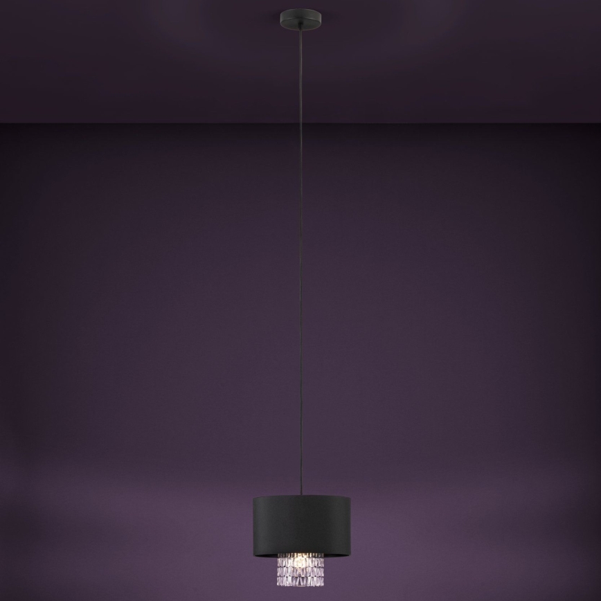 Eglo - Chandelier on a string 1xE27/40W/230V black