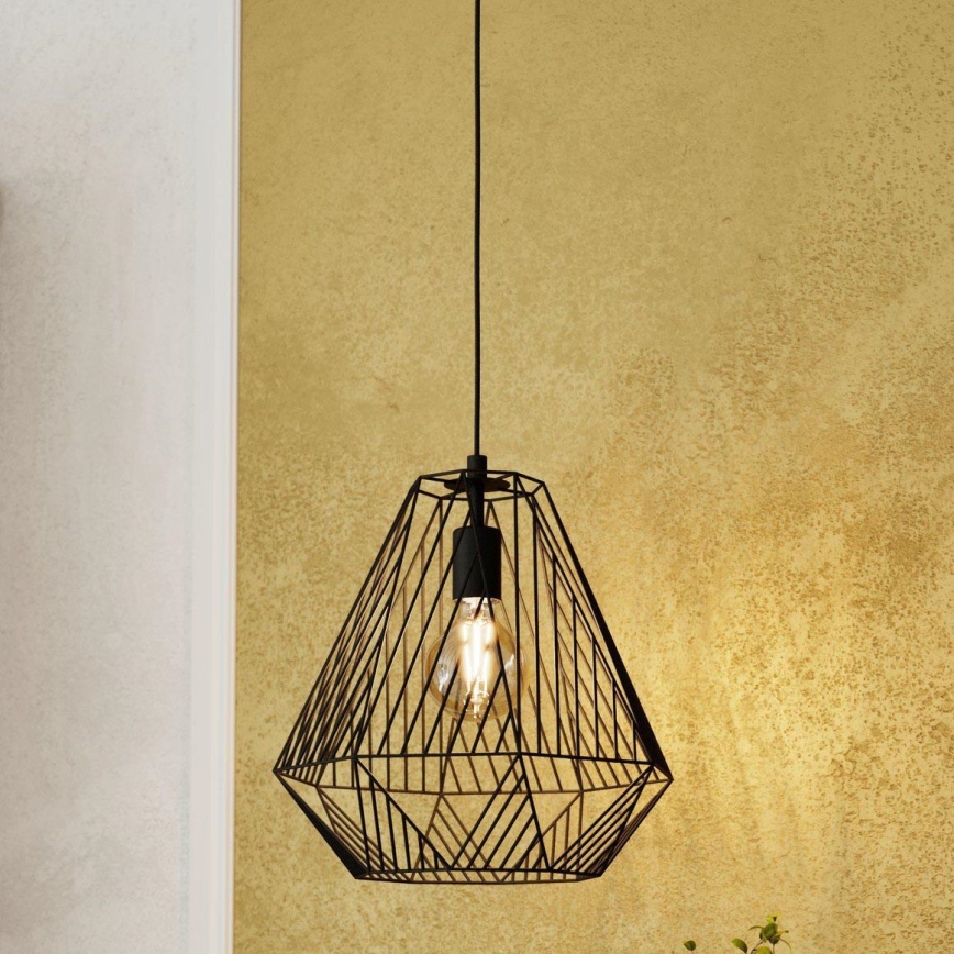 Eglo - Chandelier on a string 1xE27/40W/230V black