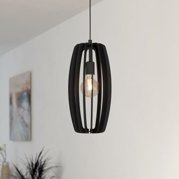 Eglo - Chandelier on a string 1xE27/40W/230V black