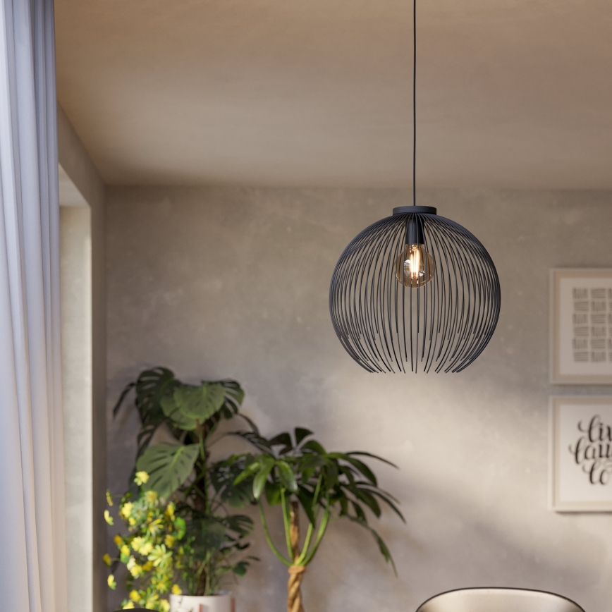Eglo - Chandelier on a string 1xE27/40W/230V black