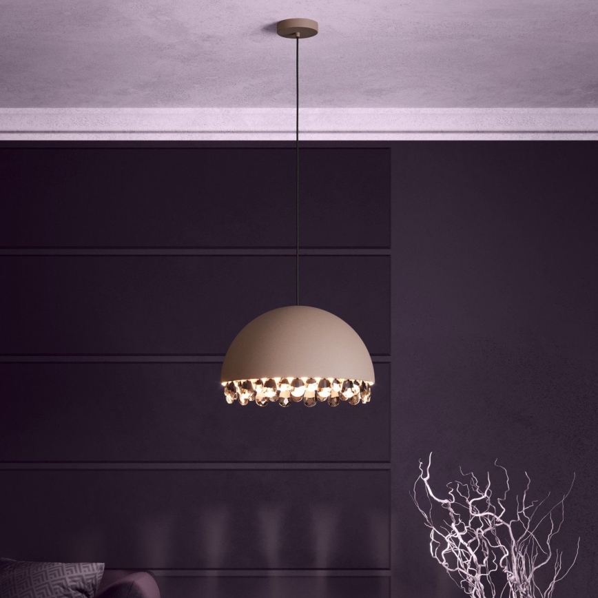 Eglo - Chandelier on a string 1xE27/40W/230V brown