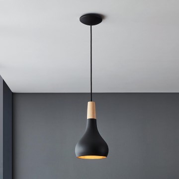 Eglo - Chandelier on a string 1xE27/40W/230V d. 18 cm black