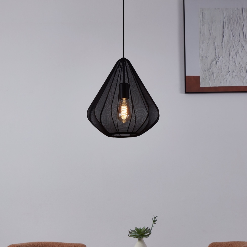 Eglo - Chandelier on a string 1xE27/40W/230V d. 33,5 cm black