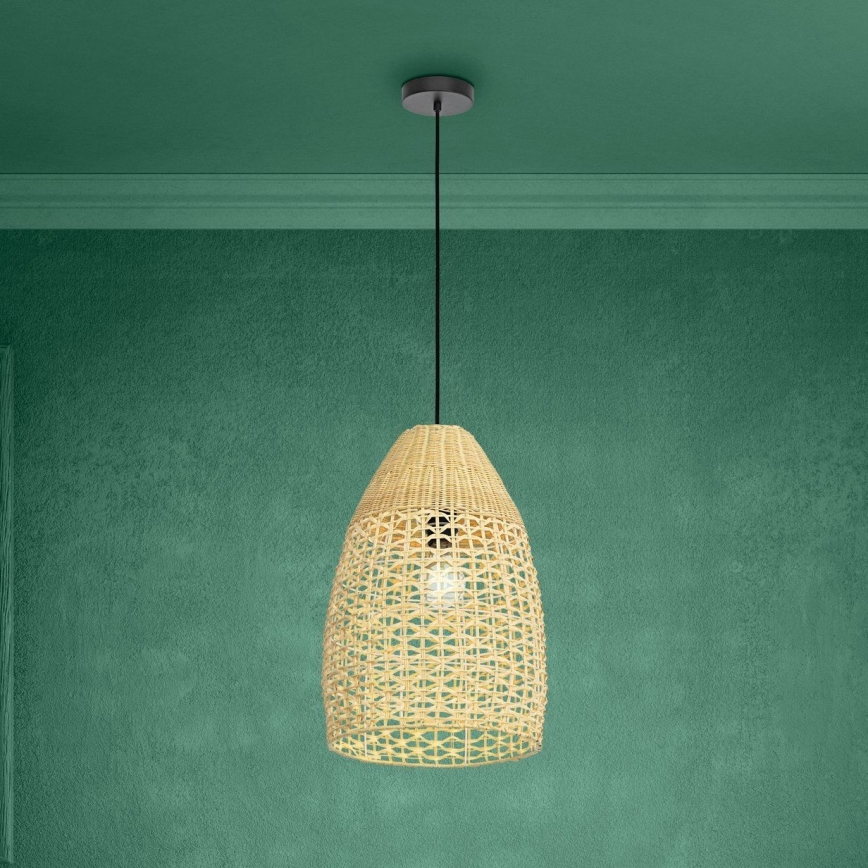 Eglo - Chandelier on a string 1xE27/40W/230V d. 35 cm bamboo