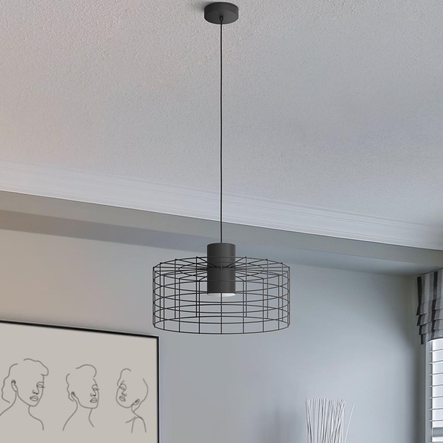 Eglo - Chandelier on a string 1xE27/40W/230V d. 48 cm black