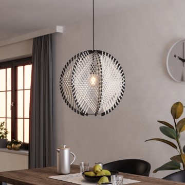 Eglo - Chandelier on a string 1xE27/40W/230V d. 48 cm white/black