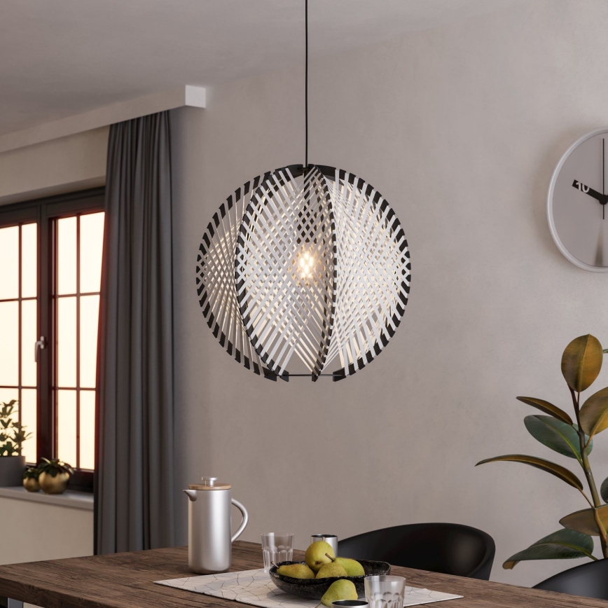 Eglo - Chandelier on a string 1xE27/40W/230V d. 48 cm white/black