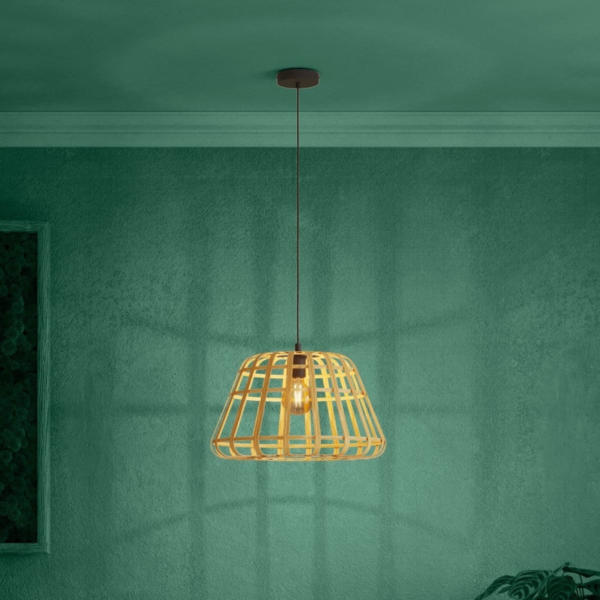 Eglo - Chandelier on a string 1xE27/40W/230V d. 50 cm bamboo