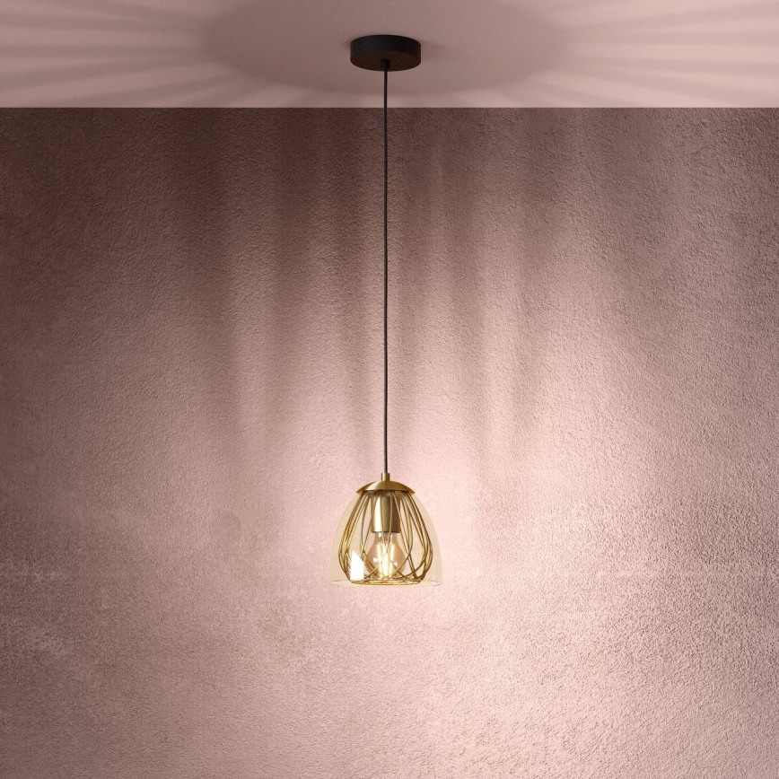 Eglo - Chandelier on a string 1xE27/40W/230V gold