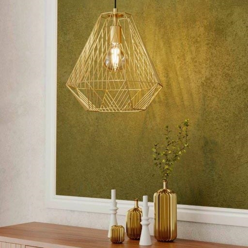 Eglo - Chandelier on a string 1xE27/40W/230V gold