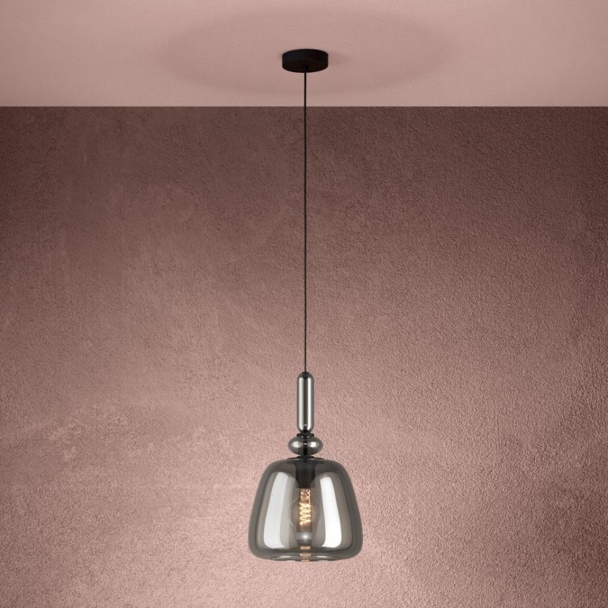 Eglo - Chandelier on a string 1xE27/40W/230V smoky