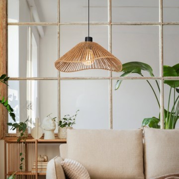 Eglo - Chandelier on a string 1xE27/60W/230V brown