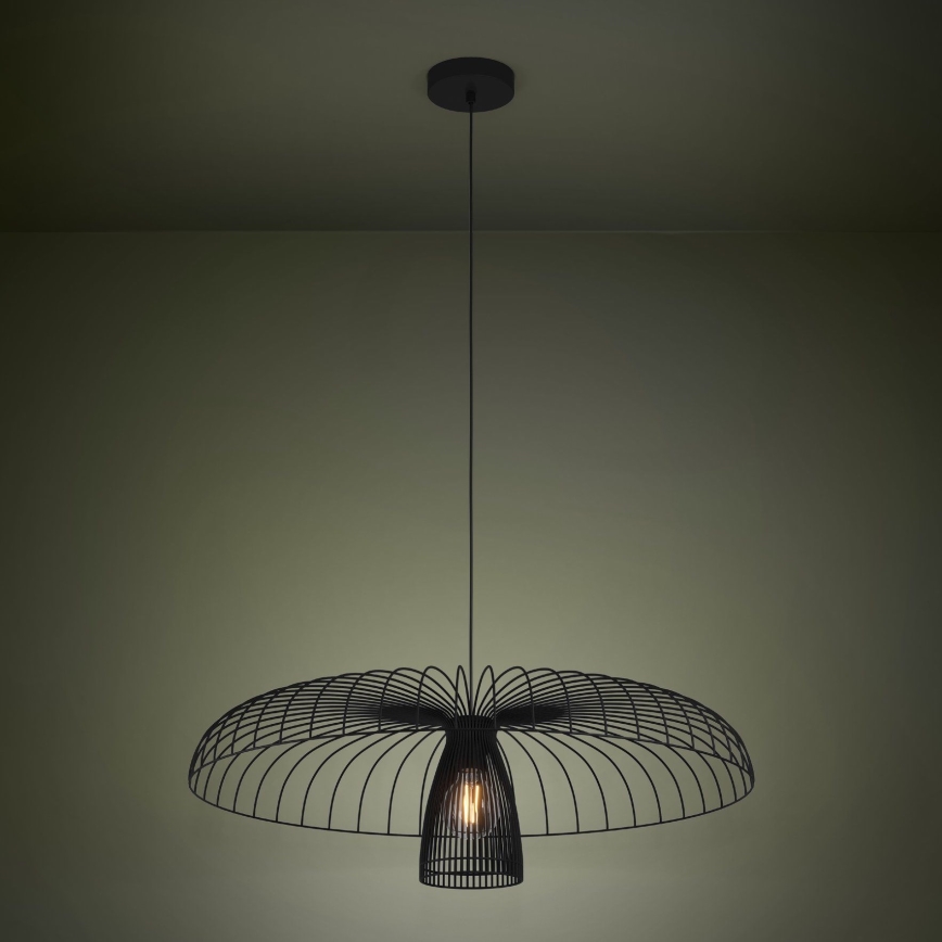 Eglo - Chandelier on a string 1xE27/60W/230V d. 77 cm black