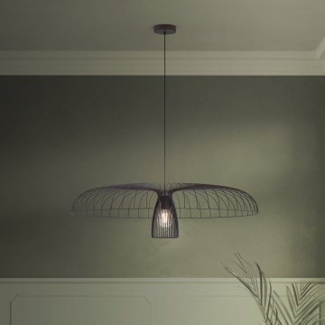 Eglo - Chandelier on a string 1xE27/60W/230V d. 98,5 cm black