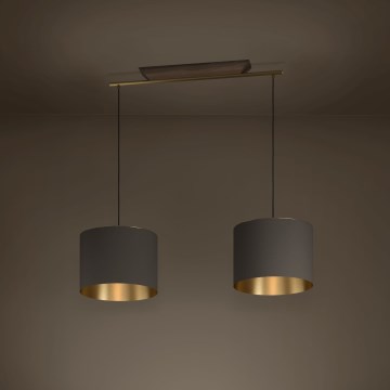 Eglo - Chandelier on a string 2xE27/40W/230V brown/gold
