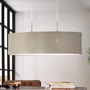 Eglo - Chandelier on a string 2xE27/60W/230V taupe