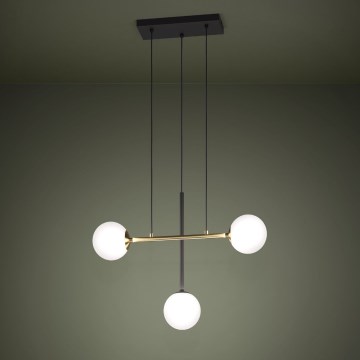 Eglo - Chandelier on a string 3xE14/40W/230V gold/black