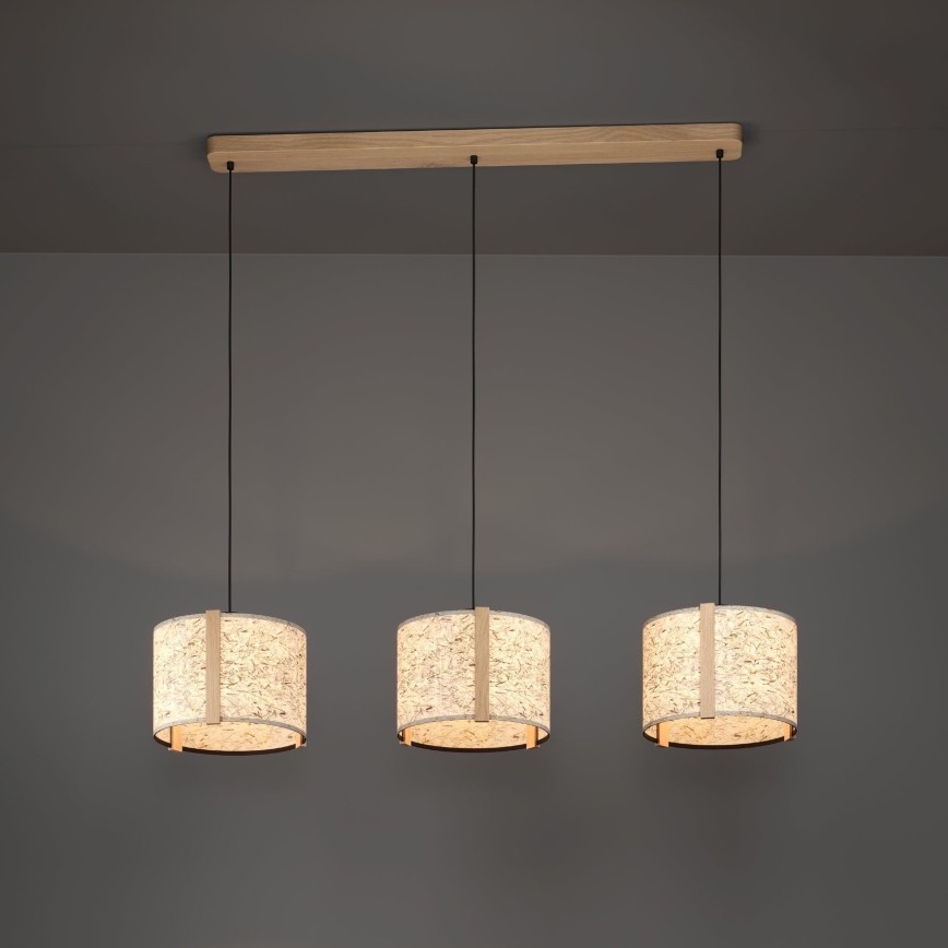 Eglo - Chandelier on a string 3xE27/25W/230V beige