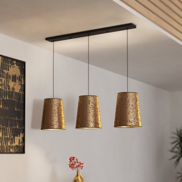 Eglo - Chandelier on a string 3xE27/25W/230V gold/pink