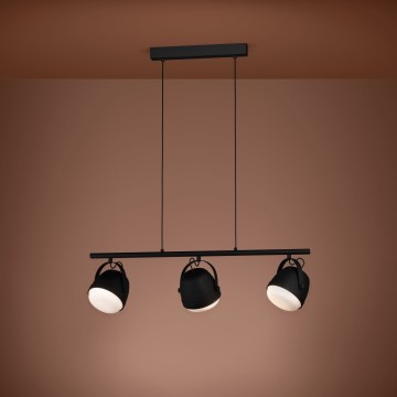 Eglo - Chandelier on a string 3xE27/28W/230V black