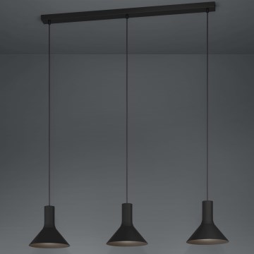 Eglo - Chandelier on a string 3xE27/28W/230V black