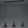 Eglo - Chandelier on a string 3xE27/28W/230V black