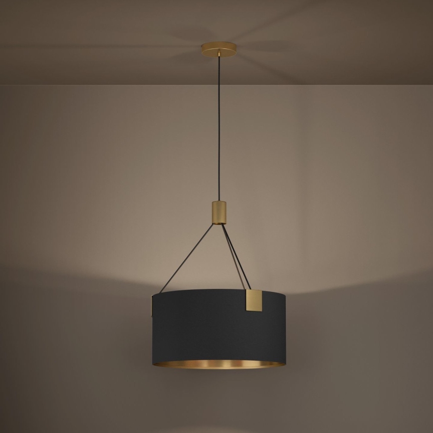 Eglo - Chandelier on a string 3xE27/40W/230V black/gold