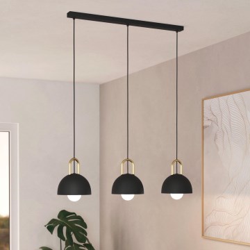 Eglo - Chandelier on a string 3xE27/40W/230V black