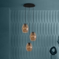 Eglo - Chandelier on a string 3xE27/40W/230V brown