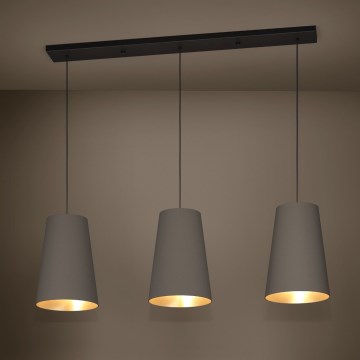 Eglo - Chandelier on a string 3xE27/40W/230V brown