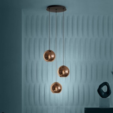 Eglo - Chandelier on a string 3xE27/40W/230V copper