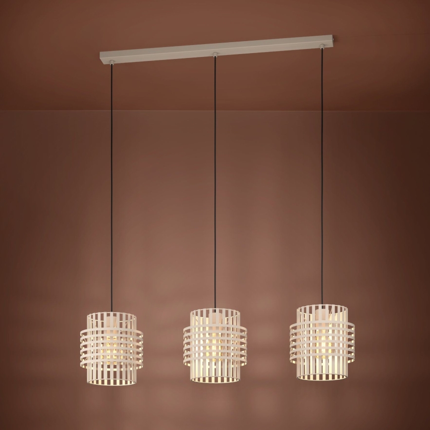 Eglo - Chandelier on a string 3xE27/40W/230V creamy