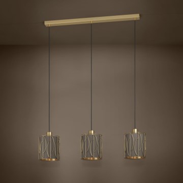 Eglo - Chandelier on a string 3xE27/40W/230V gold/brown