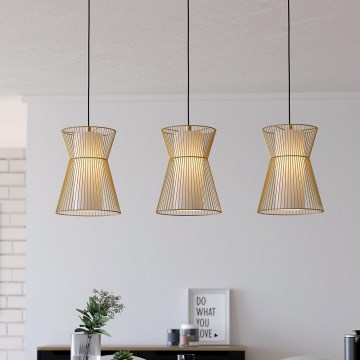 Eglo - Chandelier on a string 3xE27/40W/230V gold